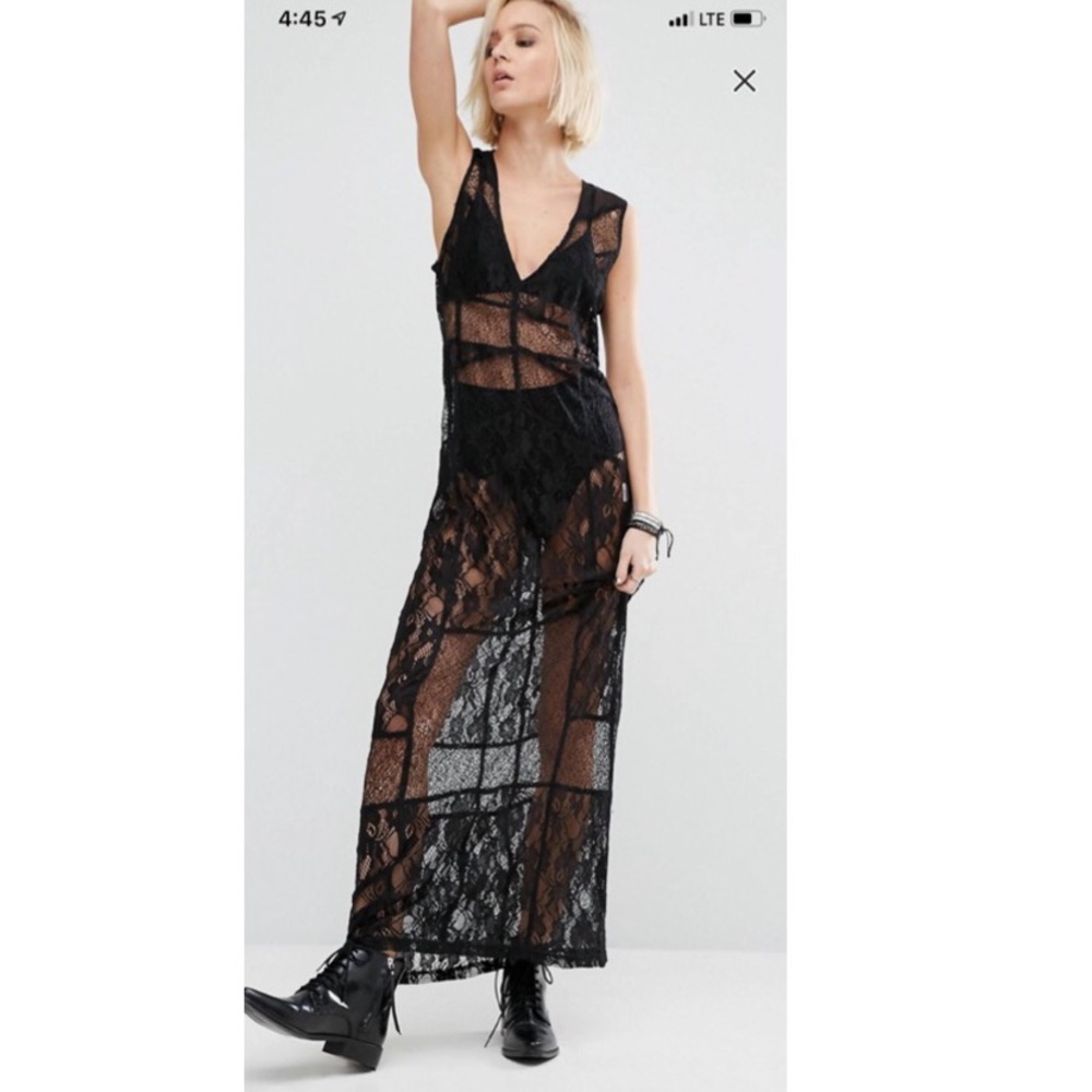 Religion maxi dress lace and sheer (never worn)